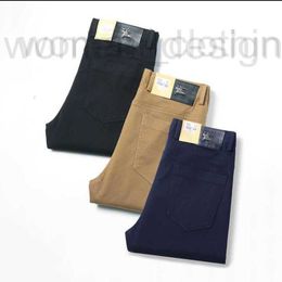 Designer herenbroek luxe merk vijf zakken hoge elastische matte onderkant high-end knappe heren casual broek rechte buis losse TJM9