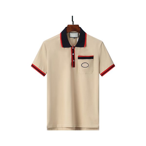 Designer Polo Homme Noir et Blanc Lettre Brodée Manches Courtes Mode Homme Polo en coton décontracté imprimé de haute qualité à manches courtes d'été M-3XL-F2