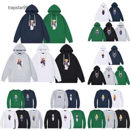 Designer Hommes Polo Sweat à capuche Cheval Mode Ours Imprimer Lawrence 100% coton Casual Polo Sweatshirts Taille S-2XL