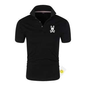 Designer Men's Polo Summer Golf Fashion Brand lapin imprimement luxueux pour hommes à manches courtes à manches à manches