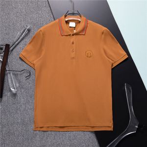 T-shirt Polo pour hommes Designer Mode Noir, blanc, marron et jaune trois couleurs Été broderie de lettres de haute qualité à manches courtes Taille asiatique M-3XL