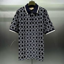 Diseñador Camisa de polos para hombres Moda de negocios Luxury Jacquard Camiseta casual Summer New Breathable Slim Fit Flip Collar Camiseta de manga corta Tamaño de la UE para hombres