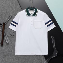 Diseñador POLOS Men's Polos Slim-Fit Collar Bordado Polo de lujo Camisetas 2023 Summer Casual anti-Wrinkle Breatable Pure Algoder Tops para hombre Tamaño