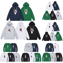 Designer Heren Ralphs Hoodie Paard Mode Beer Print Lawrence Katoen Laurens Casual Polo Hoodie Hoge kwaliteit groothandel Suclothes