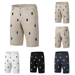 Designer heren Ralphs shorts Horse geborduurde vrijetijdsbedrijf Laurens Korte canvas klassieke basisstijl Polo shorts