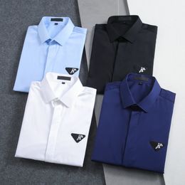Designer Men's Shirt Business Fashion Casual Shirt Brand Da Men's Color Couleur Spring Slim Fit Shirt Brand 4 Colors Luxury Vêtements M-3XL