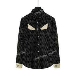 Chemises pour hommes de créateurs de mode chemises décontractées de luxe à manches longues haut de gamme en coton Denim chemise à manches longues taille Asie M-XXXL df1