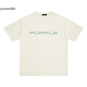 Designer heren korte mouw straatmode trend label High Purple Letter Design met vleugels gedrukt abrikozenheren en dames T-shirt TE