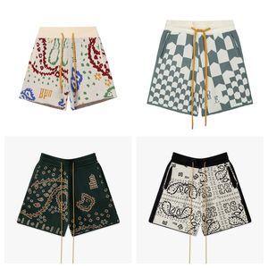 Designer herenshorts cashewnoot bloemenpatroon bedrukt wollen jacquard zomer heren losse retro gebreide shorts