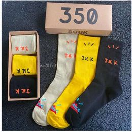 Calcetines para hombres de diseñador Skate Men Sport Casual Soft Algody Sock ALGOLEWAR HOP HOP 3 pares/caja