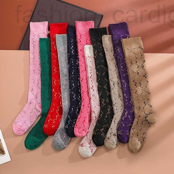 Designer Hommes Chaussettes Femmes Marque Chaussette Mode Habillé Hip Hop Jambe pour Filles Lady Genou Haute Conception Pleine Lettre Imprimer Bas Streetwear 80FH