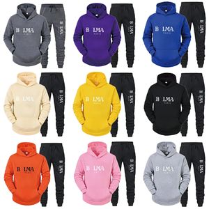 Ropa deportiva de diseñador para hombre, sudadera con capucha estampada de moda popular para las cuatro estaciones, par de 2 piezas, conjunto con capucha informal, talla americana S-XXXL