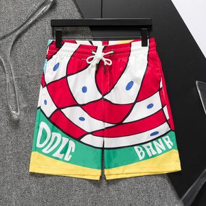 Diseñador Pantalones cortos de playa de verano para hombre Troncos de baño Algodón Suave Lujo Impreso Cordón y forro de malla Traje de baño informal relajado para hombre Secado rápido Tamaño asiático M-3XL