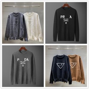 Pull pour hommes Designer Triangle Element Lettre Jacquard foncé Pull à col rond Gris Noir Marron Jumper Imprimer Pull décontracté à manches longues Taille M-3XL