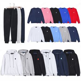 Pulls pour hommes de concepteur Survêtement Zipper Polo Sweat à capuche Hommes Pull Business Polo Ralphs Casual Jogger Survêtement Tops Polo Set Casual Half Zipper Hoodies