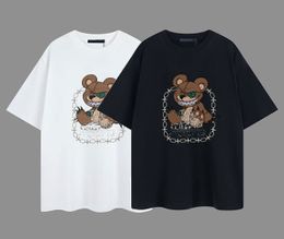 T-shirt de concepteur pour hommes 2023 Mode Nouvelle haute qualité Brown Bear Print Tee Hommes T-shirt Femmes Lâche Élastique Polo à manches courtes Taille de l'UE S-XL
