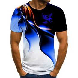 T-shirt de créateur pour hommes, imprimé Camouflage 3D, tendance, décontracté, manches courtes, col rond, tissu en maille, soie de lait, nouveaux vêtements pour hommes