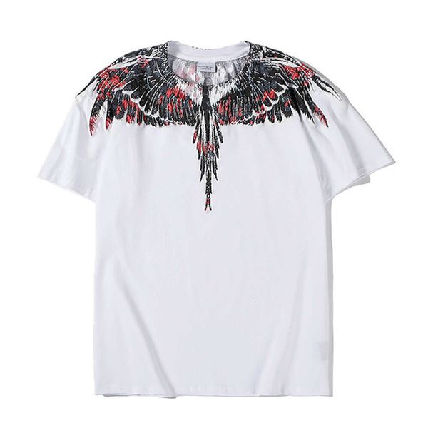 Camiseta para hombre de diseñador y top para mujer Marca de moda MB Manga corta Marcelo Classic Phantom Wing Camiseta Color Feather Lightning Blade Pareja Media manga T A9MR