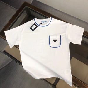 T-shirt pour hommes de concepteur couleur lettre triangle marque été nouveau haut de gamme affaires décontracté T-shirt à manches courtes haut