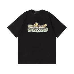 T-shirt pour hommes de haute qualité Nouveau classique imprimé Mode décontractée Luxe 100% coton de haute qualité Chemise respirante Chemise à manches de rue Grande taille M-3XL # 09