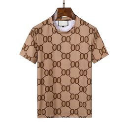 T-shirt pour hommes de haute qualité Nouveau classique imprimé Mode décontractée Luxe 100% coton de haute qualité Chemise respirante Chemise à manches de rue Grande taille M-3XL # 53