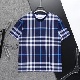 T-shirt pour hommes de haute qualité Nouveau classique imprimé Mode décontractée Luxe 100% coton de haute qualité Chemise respirante Chemise à manches de rue Grande taille M-3XL # 49