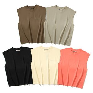 Camiseta de diseñador para hombre, camiseta sin mangas con cuello redondo, camiseta sin mangas, el mismo estilo para hombres y mujeres, novedad de verano, moda transpirable simple