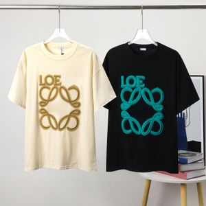 Designer T-shirt zomer heren t-shirt paar korte mouwen modetiket kleurrijke letter geborduurd katoen ronde nek t-shirt losse Korean mode xs-l