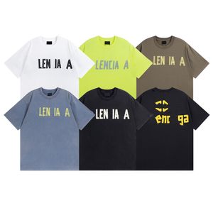 T-shirt pour hommes de créateurs Tape Lettre Logo Mode Luxe Été Hommes et Femmes Portés Lavés En Détresse Lâche Manches Courtes Top Y2k Chemises