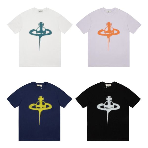Designer Men's T-shirts 024 Été Nouveau dessin animé Printing couple en vrac Hip-Hop Coton à manches courtes Men de coton pour femmes T-shirt