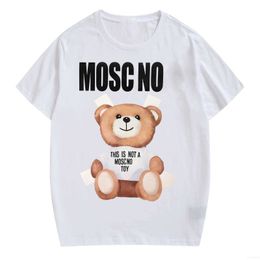 Designer Men's T-shirts 23SS Bear Print Mens T-shirts Round Necy Luxury Brand T-shirts Designer Man Women V4 Tshirt Summer Summer Soufflement Courte courte XRSS458X