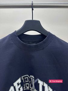 T-shirts pour hommes de créateurs Version correcte Haute qualité B Accueil Lettres peintes BE KIND Brodé peint à la main Manches courtes Unisexe 6E80