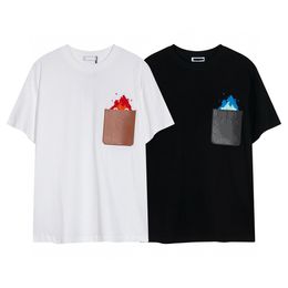 Designer Hommes T-shirts Mode Couple Brodé À Manches Courtes Top Pull Pour Hommes Vêtements Hip Hop Lâche Y2K T-shirt Hauts