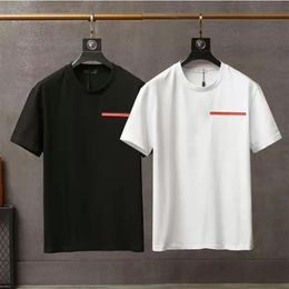 Дизайнерские мужские футболки с принтом букв, хлопковая мужская рубашка, 2 цвета, черный, белый, роскошный топ, футболка, мужской европейский размер S-3XL, now241o