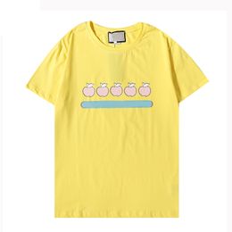 T-shirts de créateurs pour hommes T-shirt de sport à la mode d'été en vrac unisexe Motif de dessin animé Lettre Imprimer Top Trois couleurs disponibles S-2XL