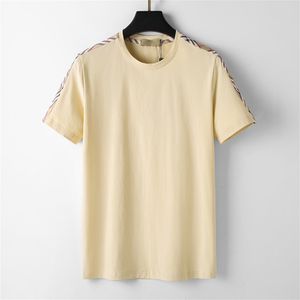 Designer heren T-shirts zwart-wit beige plaid merk mode dames losse t-shirt luxe 100% katoenen anti-rimpel paar straat hiphop korte mouw 3xl