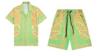 Survêtements de designer pour hommes coordonne Chemises Shorts de plage Mens Hawaii Chemise de bowling à imprimé floral Chemises décontractées Hommes Pantalons à manches courtes Variété Robe