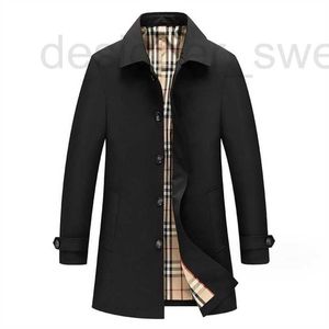 Designer Men's Trench Coats 2024 Luxury Brand Fashion Breaker High Quality Classic Mens Long Trench Coat Veste Loose Veste Verre
