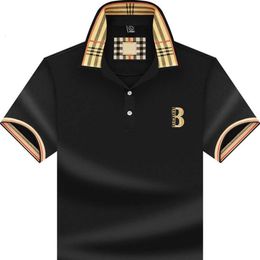 Tshirt pour hommes de créateur Tshirt de luxe Polo T-shirt Buybery Men's Polo Men's Summer T-shirt brodé T-shirt High Street Trend Shirt Topr M-4XL 843