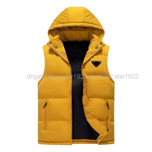 Diseñador de chaleco de chaleco para hombres chaqueta cálida sombrero de invierno y chaqueta de collar de pie chaqueta casual de femenina