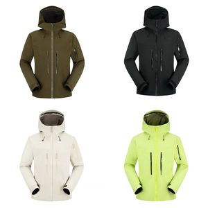 Chaqueta de senderismo ligera de diseñador para hombre y mujer - ARC de tres capas impermeable cálida con GORE-TEX PRO, chaqueta deportiva con cremallera para exteriores