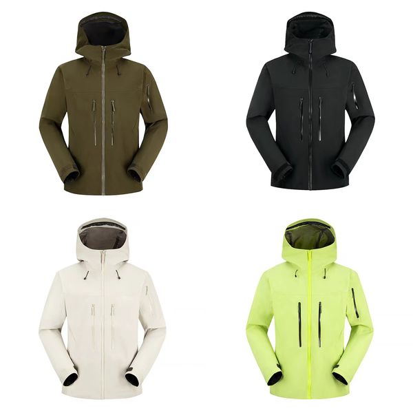 Chaqueta de senderismo ligera de diseñador para hombre y mujer - ARC de tres capas impermeable cálida con GORE-TEX PRO, chaqueta deportiva con cremallera para exteriores