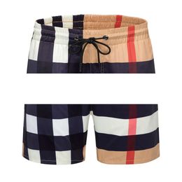 Diseñadores de hombres pantalones cortos para hombres cortos de lujo Nuevos pantalones de playa de secado rápido verano contraste color herramientas de algodón a cuadros Ejercicio asiático M-3xl