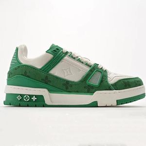 Diseñador Hombres Sneaker Virgil Trainer Zapatos casuales Cuero de becerro bajo Abloh Blanco Verde Rojo Azul Superposiciones Plataforma Mujeres al aire libre Zapatillas de deporte Tamaño 36-45 15