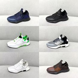 Zapatillas de deporte de diseñador para hombre, zapatos informales de nailon, zapatillas de deporte de marca de lujo, zapatillas de deporte de cuero real, plataforma de moda, zapatos de aumento sólido, talla 38-45