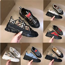 Designer Hommes Sneakers Striped Casual Shoes Vintage Platform Trainers Arthur Shoe Suede Leather Sneaker With Box
