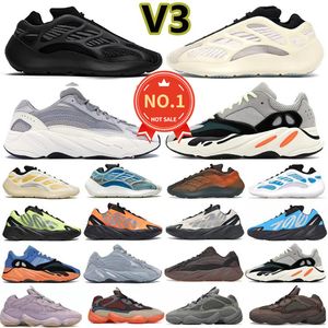 Con zapatillas de zapatilla de zapatillas de zapatillas para hombres para hombres yz 700 700s plataforma de lujo de lujo 500 500s Alvah Azael Azareth Kyanite Hi-rese Red Vanta Phosphor Bone Finers