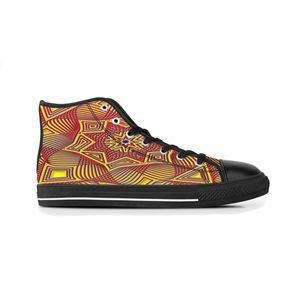Designer Men Stitch schoenen Custom Sneakers Canvas Women Fashion Black Orange Mid Cut Ademend wandelen Jogging Color46