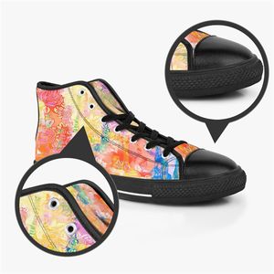 Designer Men Stitch schoenen Custom Sneakers Canvas Women Fashion Black Orange Mid Cut Ademend wandelen Jogging Trainers Color29