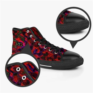 Designer Men Stitch schoenen Custom Sneakers Canvas Women Fashion Black Orange Mid Cut Ademend wandelen Jogging Trainers Color39